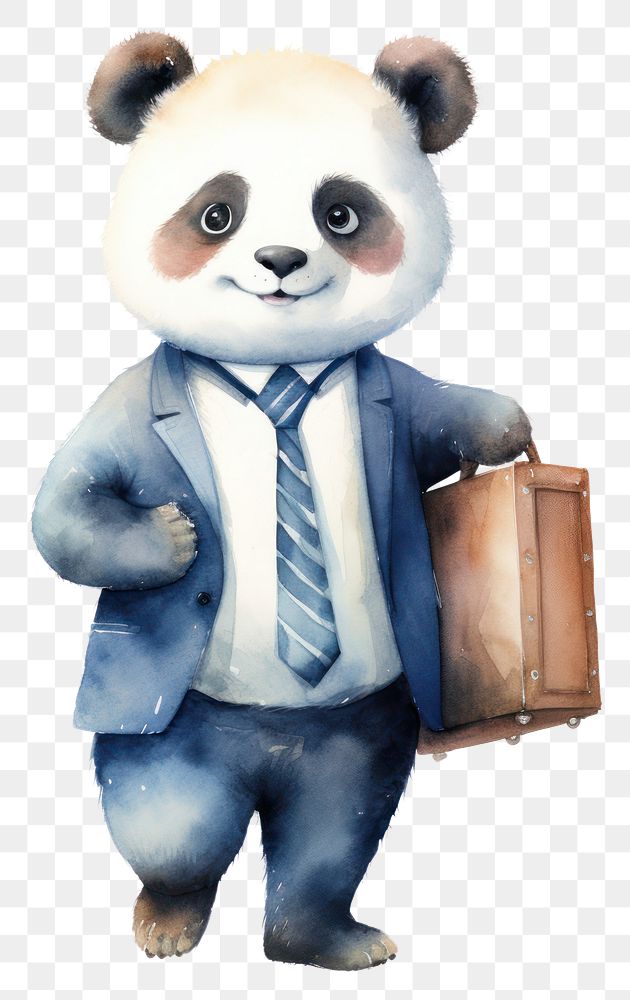 PNG Business panda mammal animal bear. AI generated Image by rawpixel.