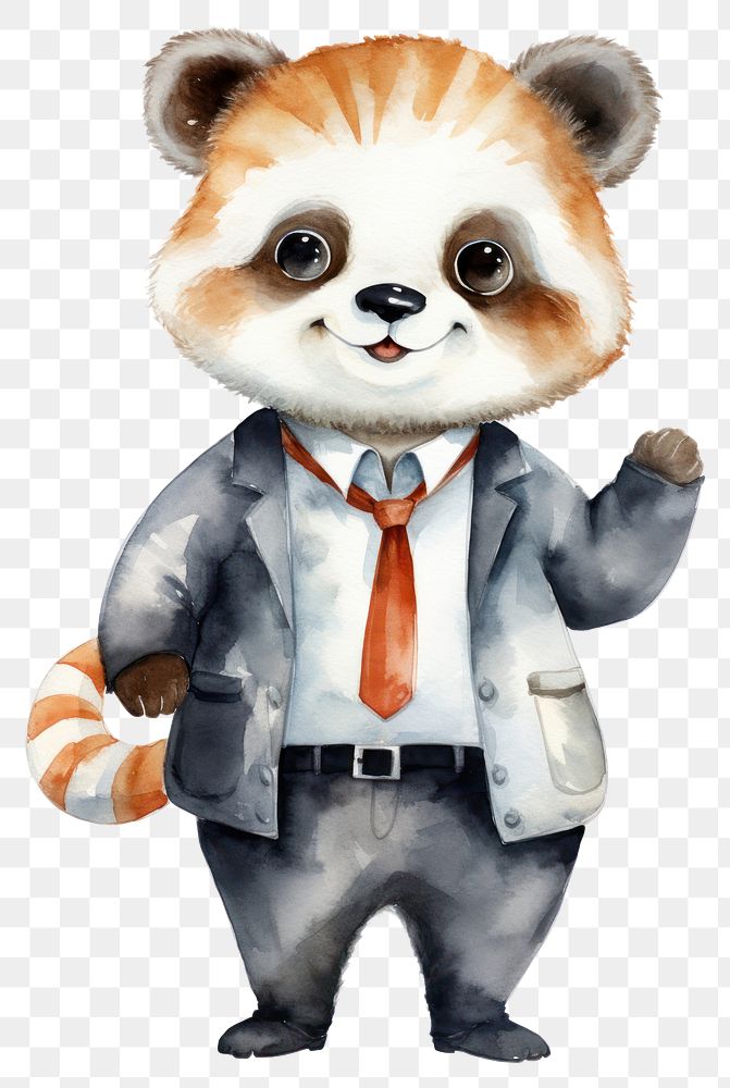 PNG Business panda toy white background representation. 