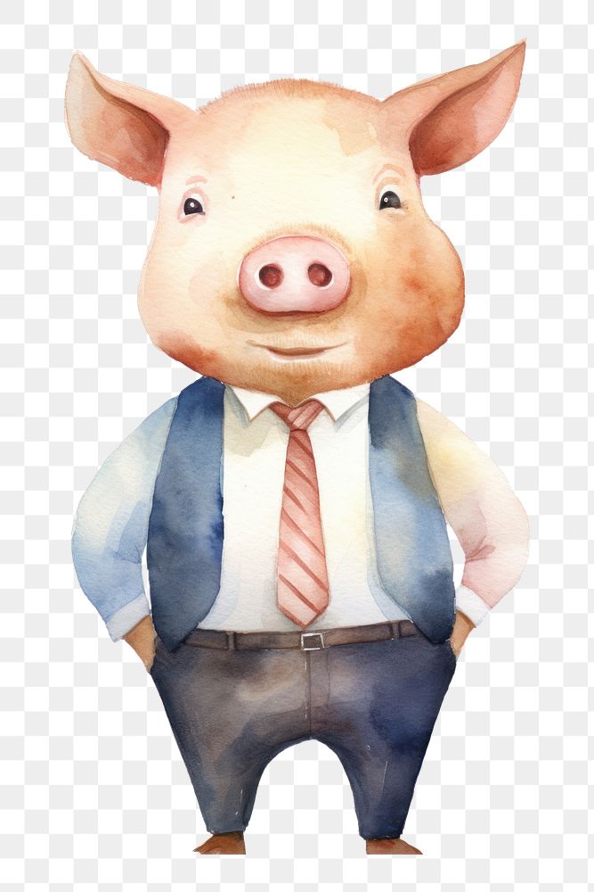 PNG Business pig animal mammal representation. 