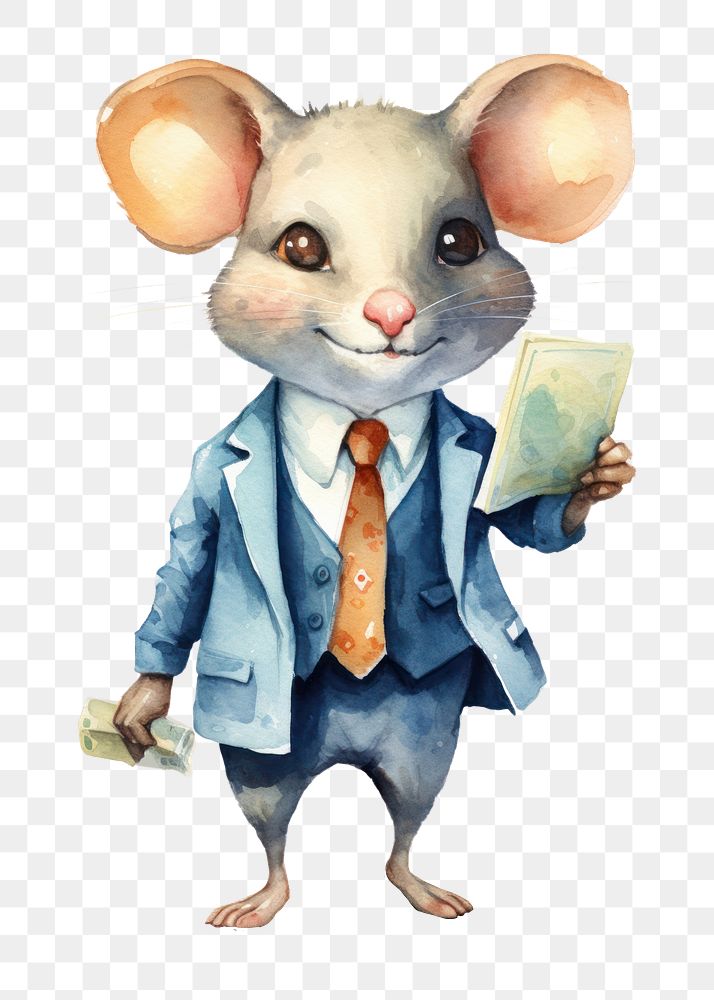 PNG Business rat animal mammal accessories. AI generated Image by rawpixel.