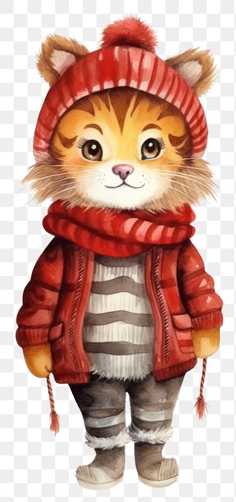 PNG Tiger winter character white background representation creativity. AI generated Image by rawpixel.