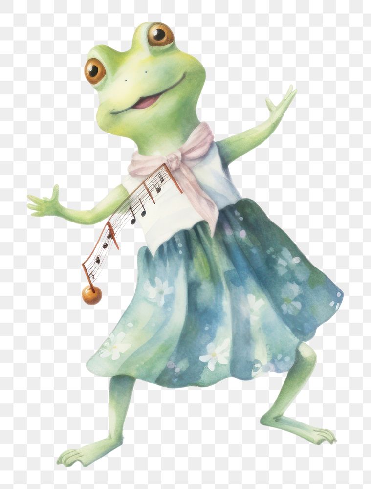 PNG Frog dancing amphibian animal representation. AI generated Image by rawpixel.