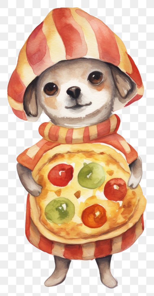 PNG Dog wearing food costume cartoon mammal pizza. AI generated Image by rawpixel.