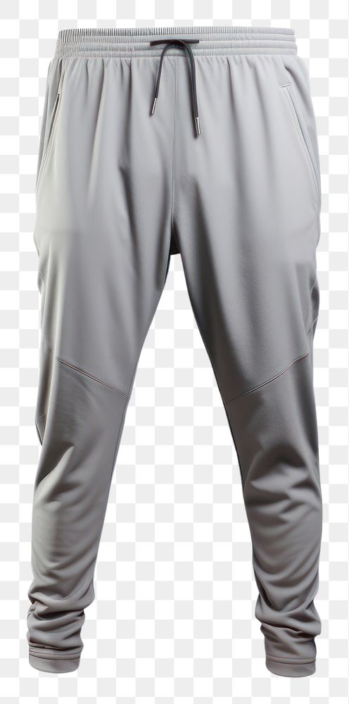 PNG Grey jogger pants white background outerwear trousers. AI generated Image by rawpixel.