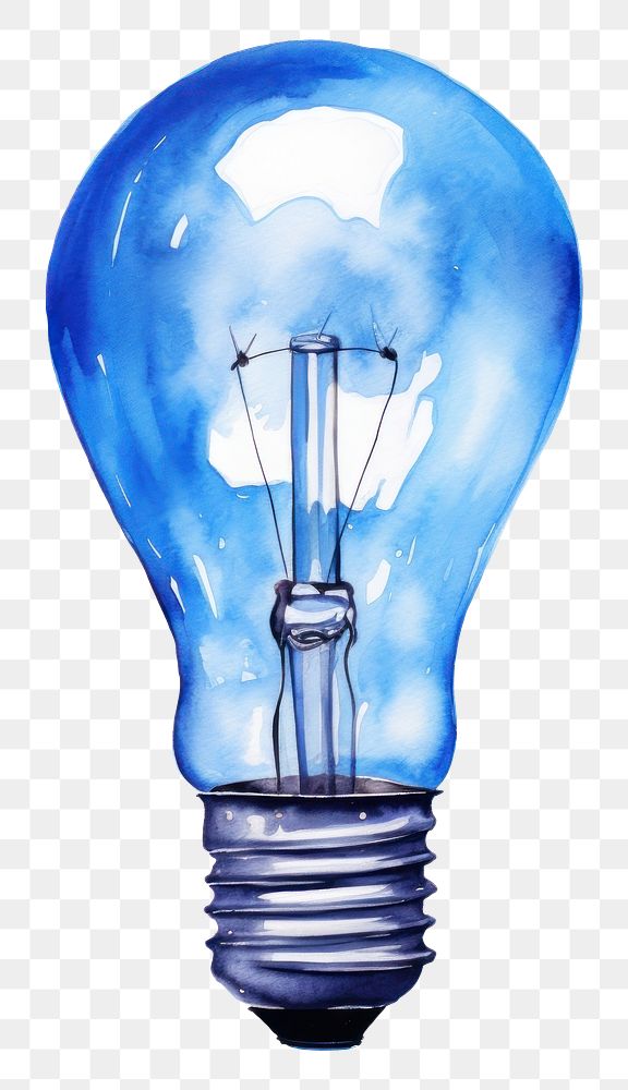 PNG Light lightbulb hanging blue. AI generated Image by rawpixel.