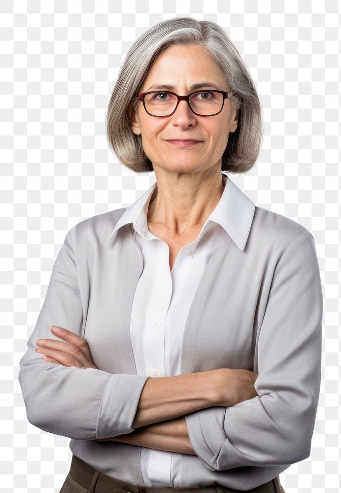 PNG Portrait glasses adult woman transparent background