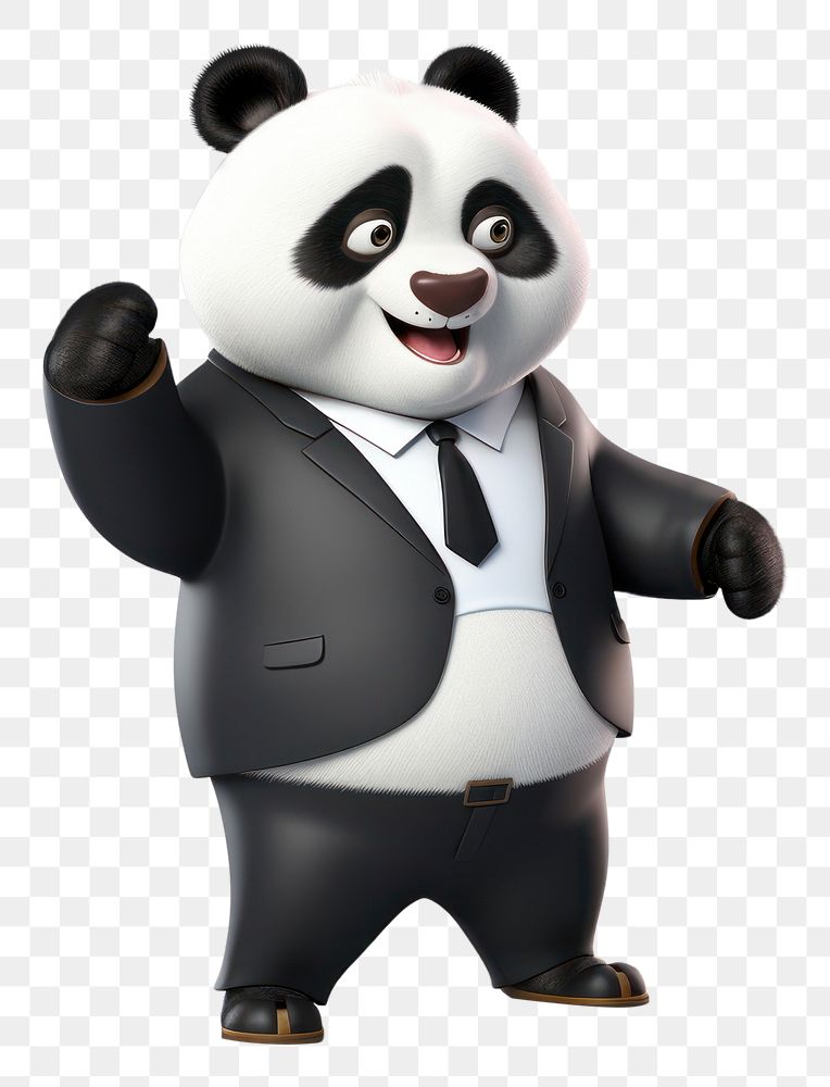 PNG Cartoon mammal panda bear. 