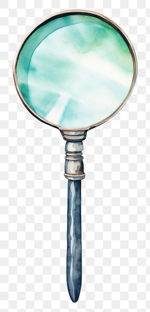PNG A Magnifying glass magnifying reflection turquoise. AI generated Image by rawpixel.