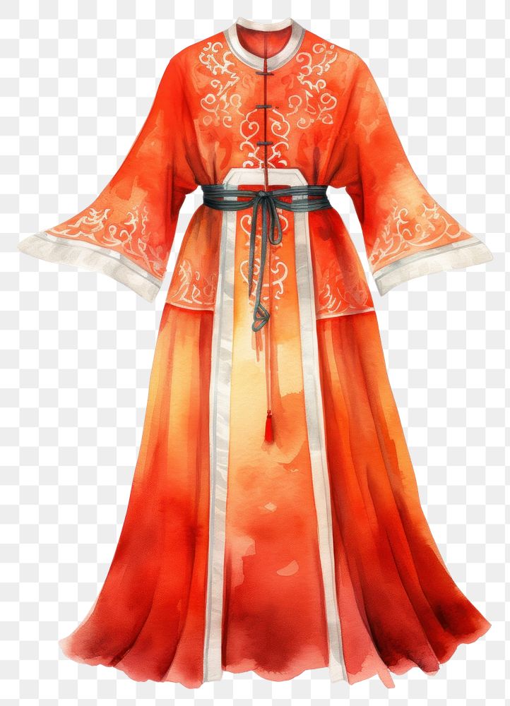PNG Ancient chinese clothing fashion kimono dress. AI generated Image by rawpixel.