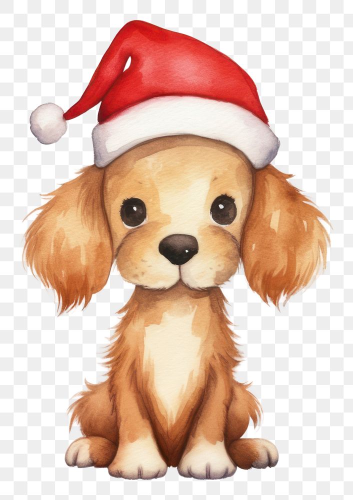 PNG Animal puppy christmas cartoon. 