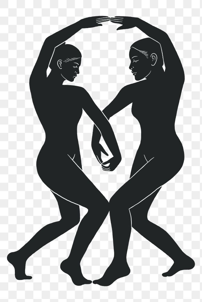 Soul bonding png, spiritual illustration, transparent background