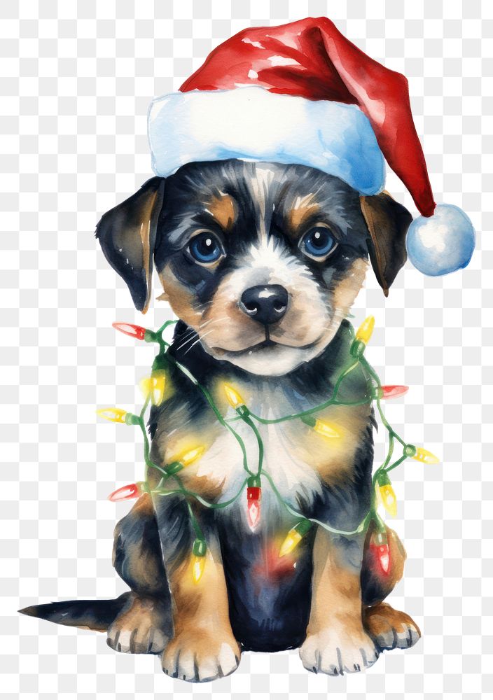 PNG Puppy christmas mammal animal