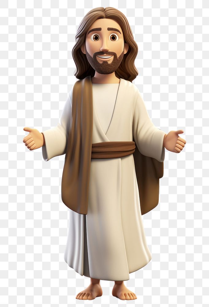 PNG  Jesus Christ adult robe white background