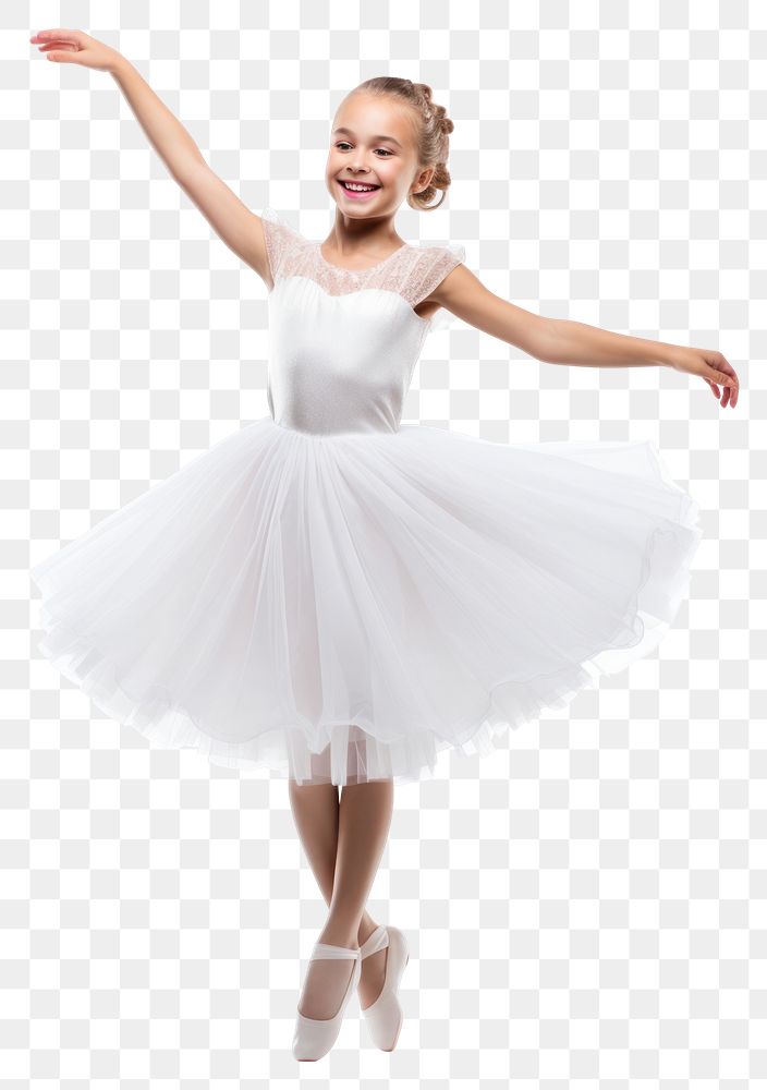 PNG Little ballerina dancing ballet child white