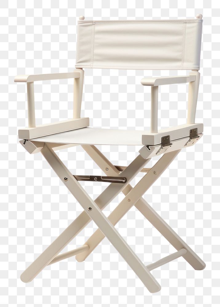 PNG Cinema director folding chair furniture white background lifeguard. AI generated Image by rawpixel.
