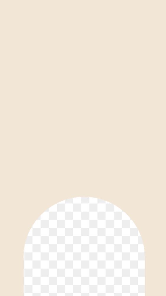 PNG cream arch shape, transparent background