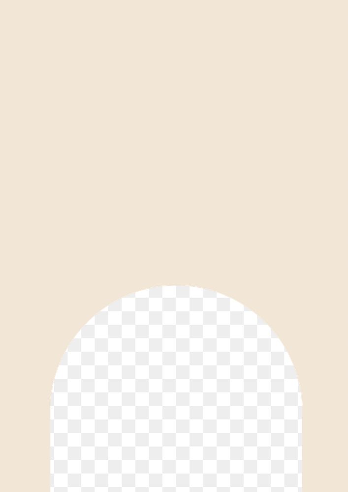 PNG cream arch shape, transparent background