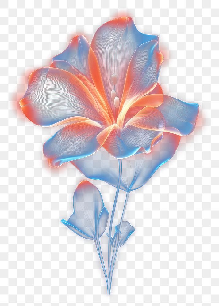 PNG Futuristic flower lighting petal