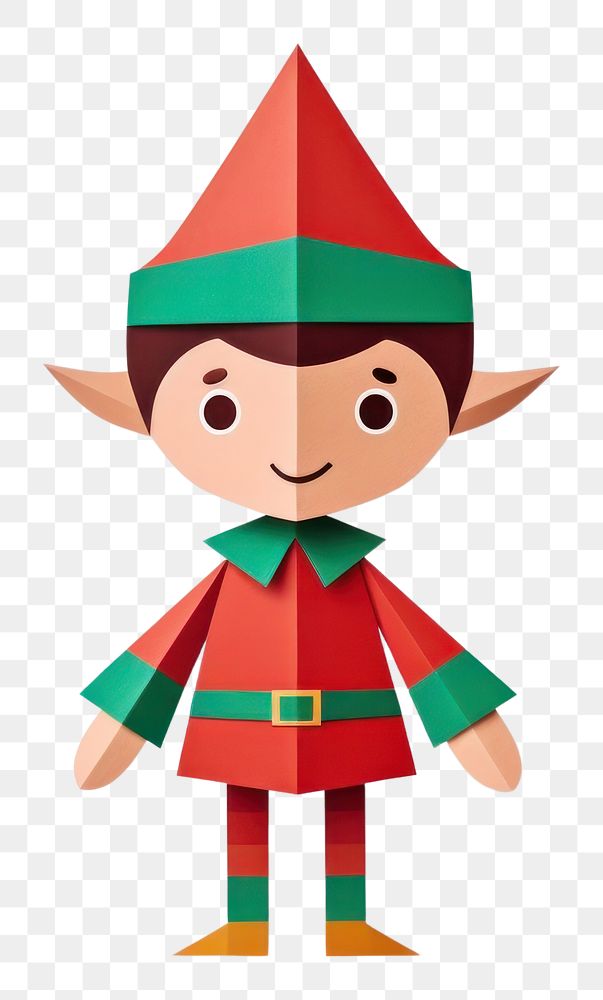PNG  Christmas elf craft toy white background