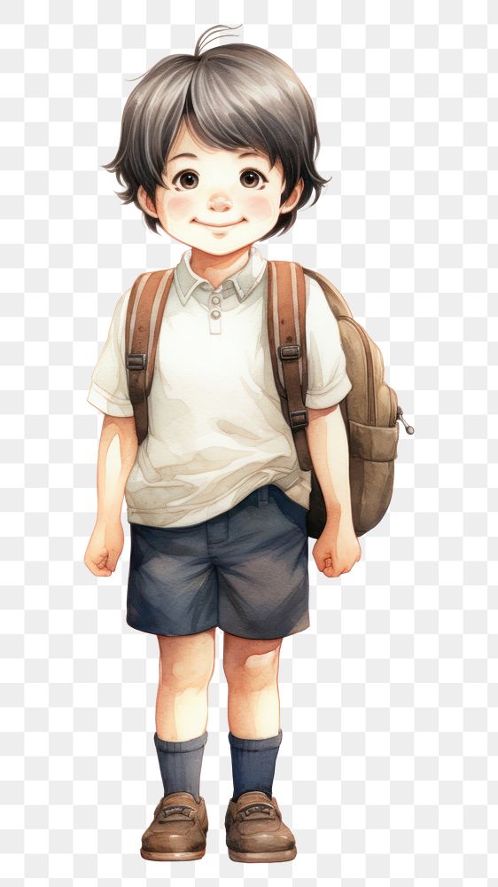 PNG Kid wearing japan student shorts child cute. AI generated Image by rawpixel.