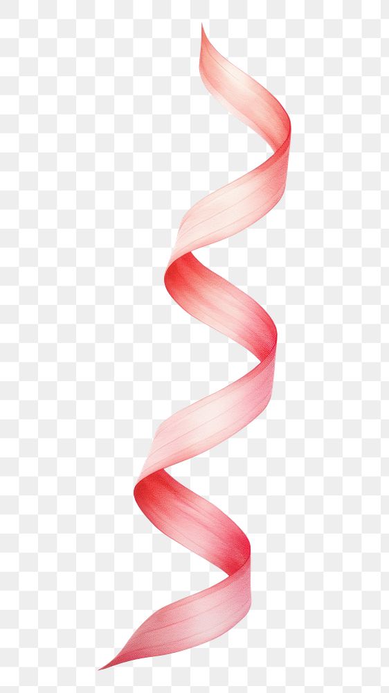PNG  Spiral red line ribbon banner petal white background abstract. 