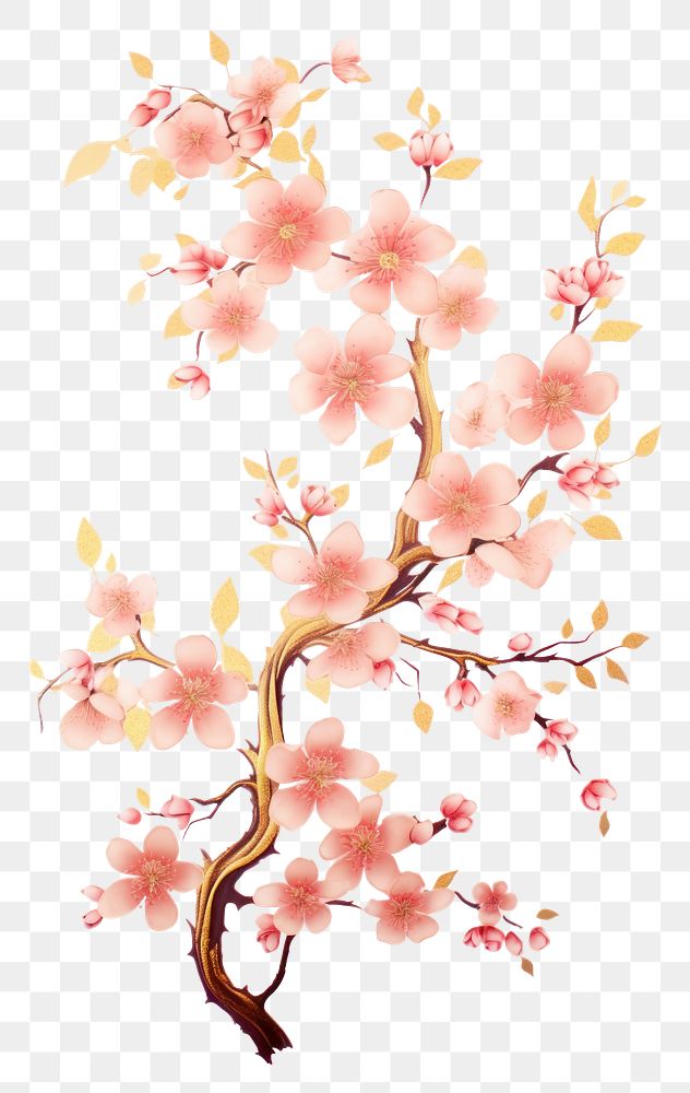 PNG Cherry blossom flower plant springtime