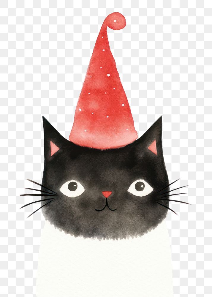 PNG Christmas black cat christmas mammal animal. AI generated Image by rawpixel.