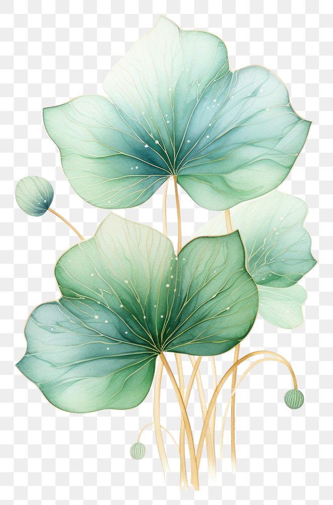 PNG Green lotus leaf drawing sketch plant