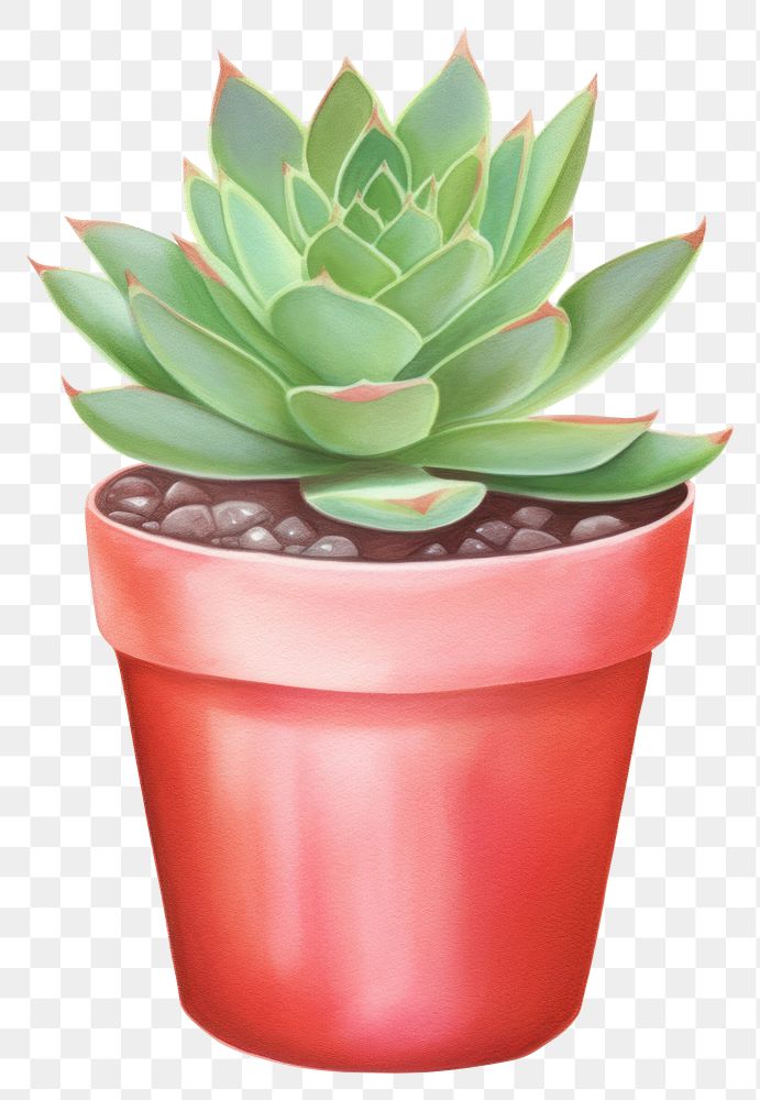 PNG  Plant aloe red white background. AI generated Image by rawpixel.