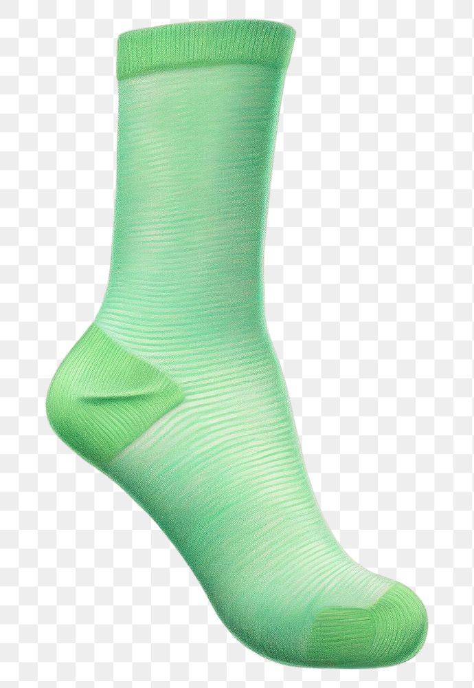 PNG  Sock green turquoise footwear. AI generated Image by rawpixel.