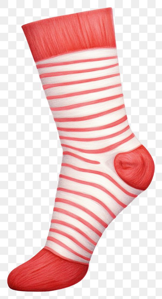 PNG  Sock red white background pantyhose. AI generated Image by rawpixel.