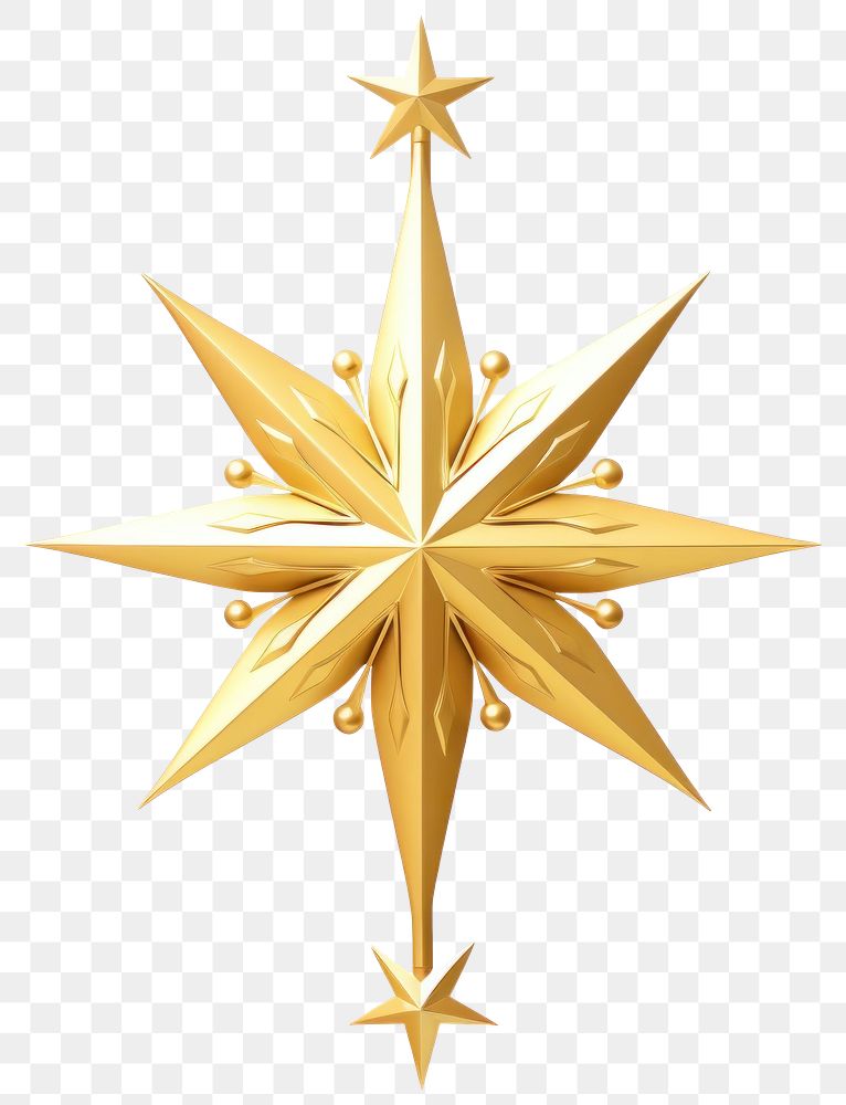 PNG Tree topper gold christmas symbol. AI generated Image by rawpixel.