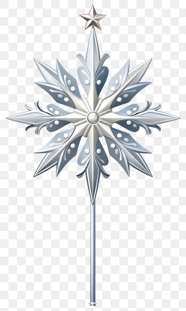 PNG Tree topper christmas silver white. 