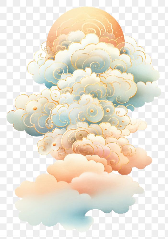 PNG One auspicious cloud backgrounds outdoors pattern. AI generated Image by rawpixel.