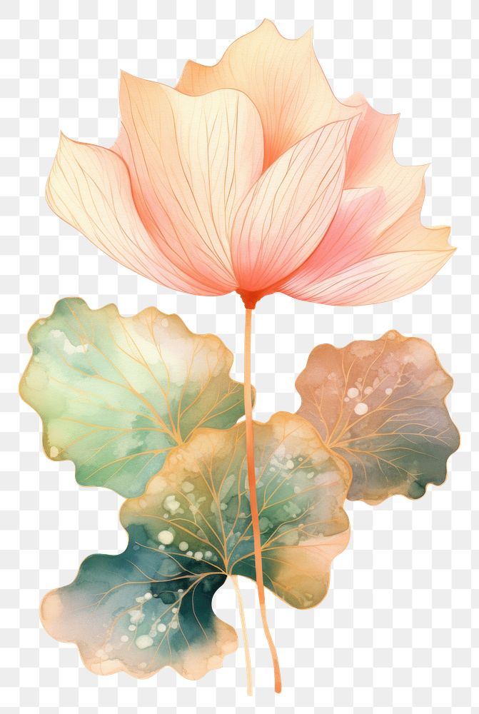 PNG Lotus leaf flower plant petal
