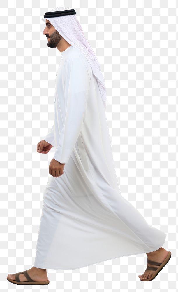 PNG A arab man standing walking adult. AI generated Image by rawpixel.