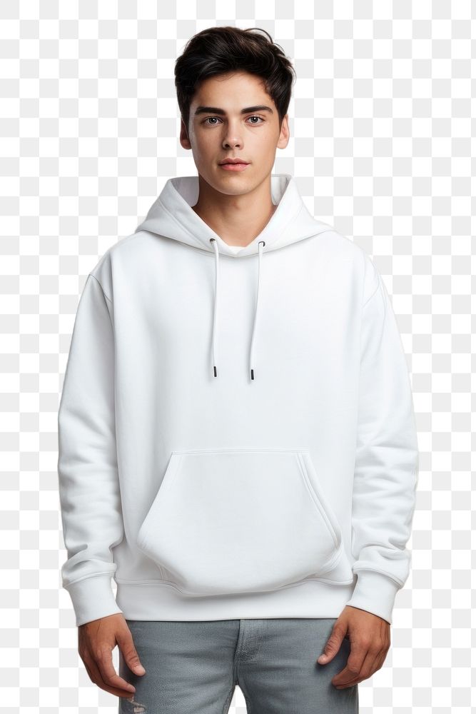 PNG Hood sweatshirt portrait hoodie. AI generated Image by rawpixel.