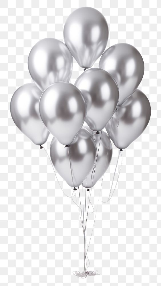 PNG  Ballons balloon silver white