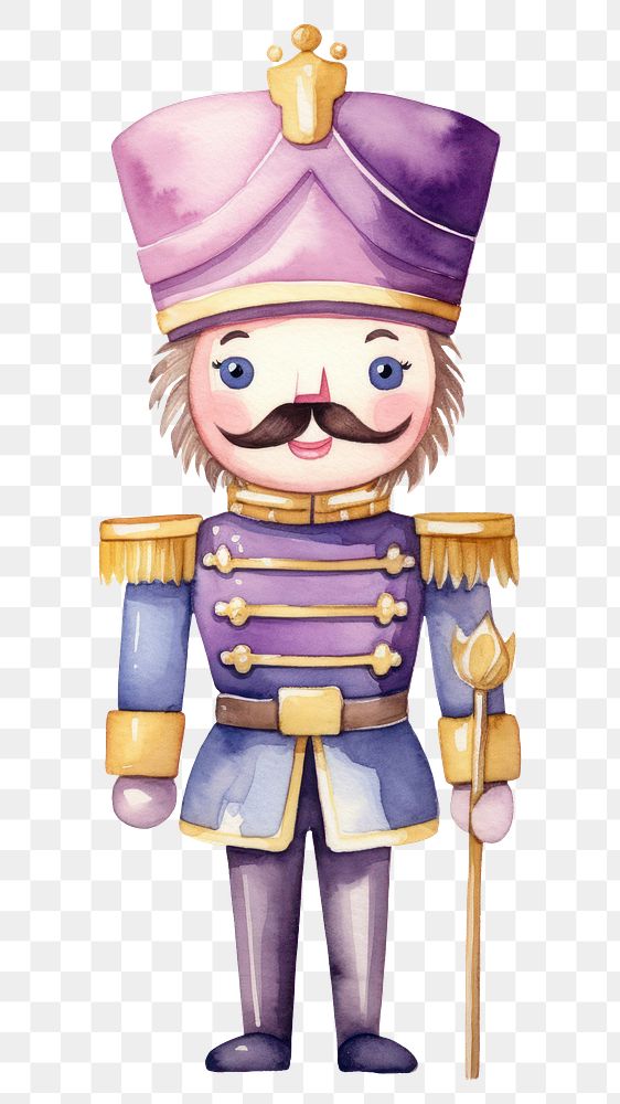 PNG  Nutcracker purple white background representation. AI generated Image by rawpixel.