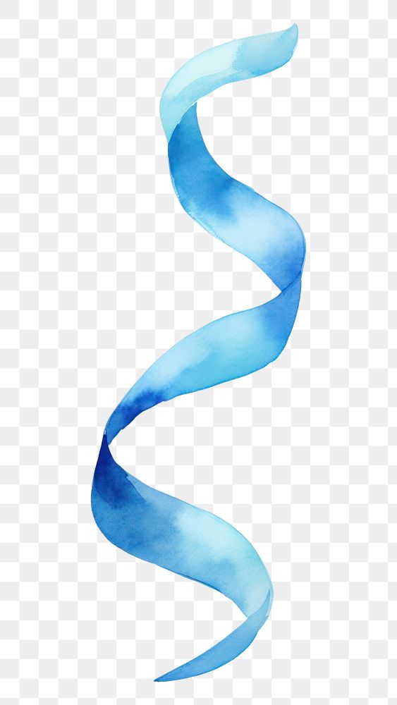 PNG  Spiral blue line ribbon white background turquoise abstract. AI generated Image by rawpixel.