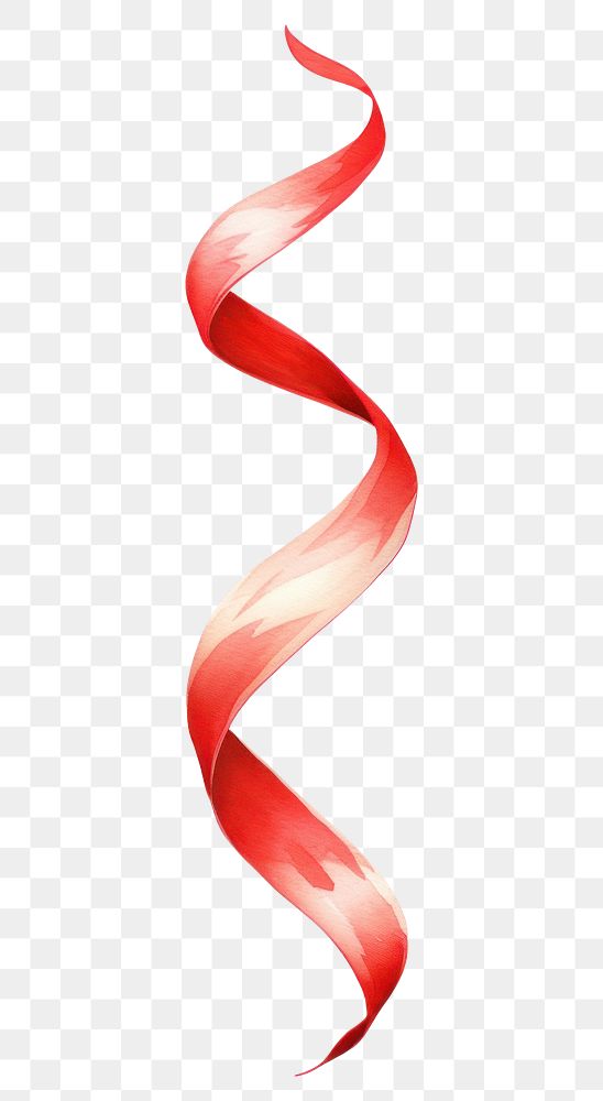 PNG  Spiral red line ribbon white background abstract flowing. AI generated Image by rawpixel.