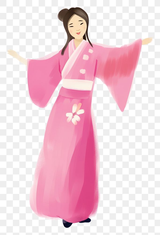 PNG Woman chinese dress fashion kimono adult. AI generated Image by rawpixel.