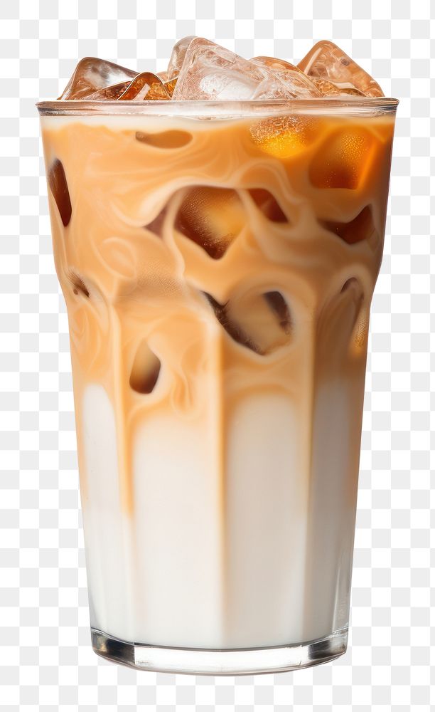 Coffee drink milk white background