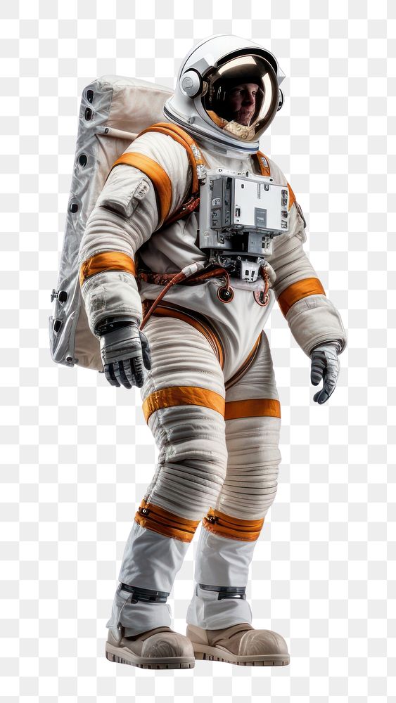 PNG Astronaut standing adult white background. AI generated Image by rawpixel.