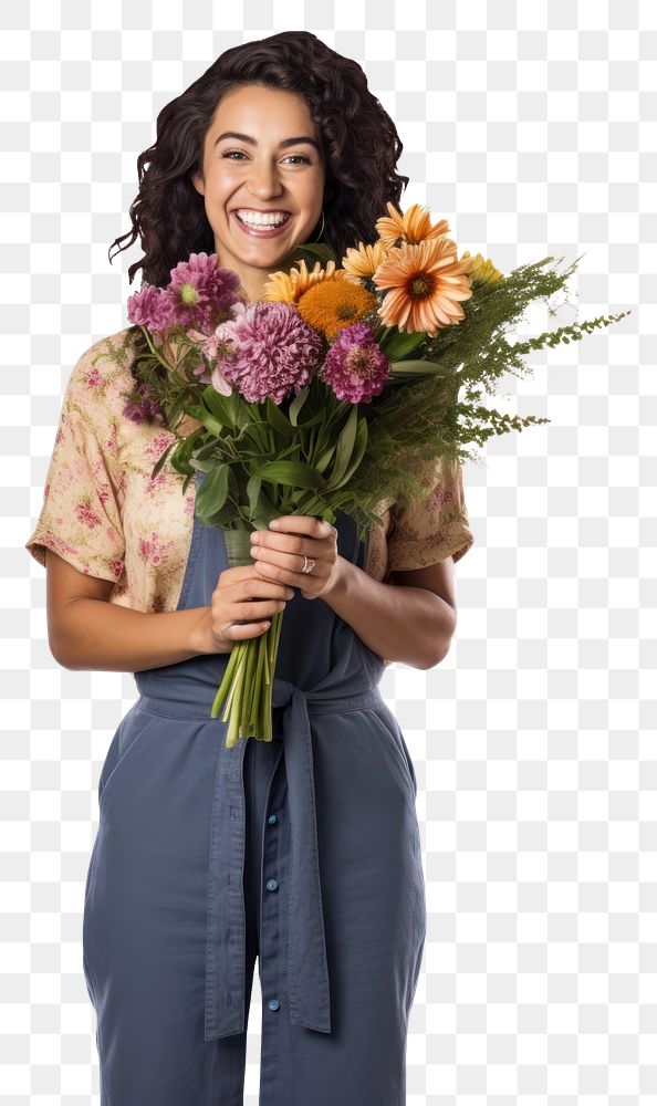 PNG Floristry smile floristry portrait. AI generated Image by rawpixel.
