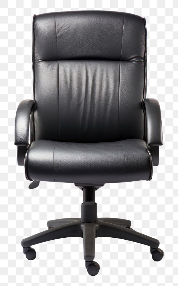 PNG Office chair furniture armchair white background. AI generated Image by rawpixel.