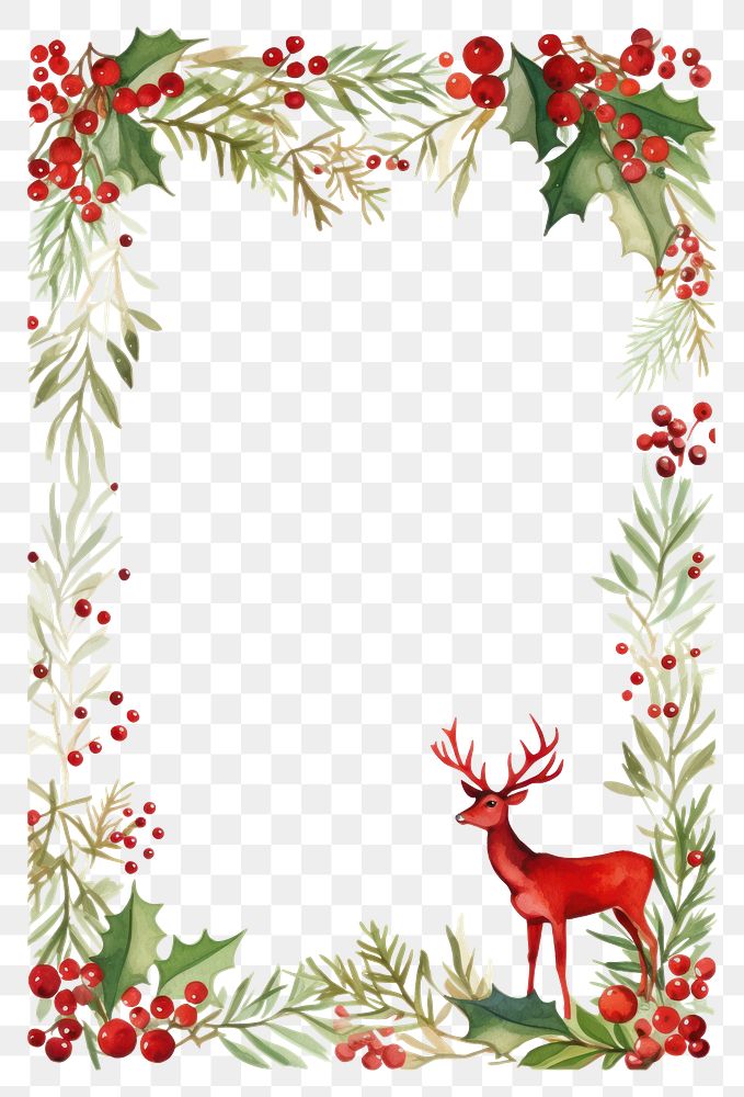 PNG Christmas frame pattern white background celebration