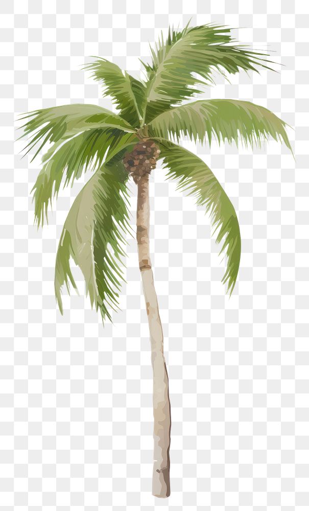 PNG  Palm tree plant white background arecaceae. 