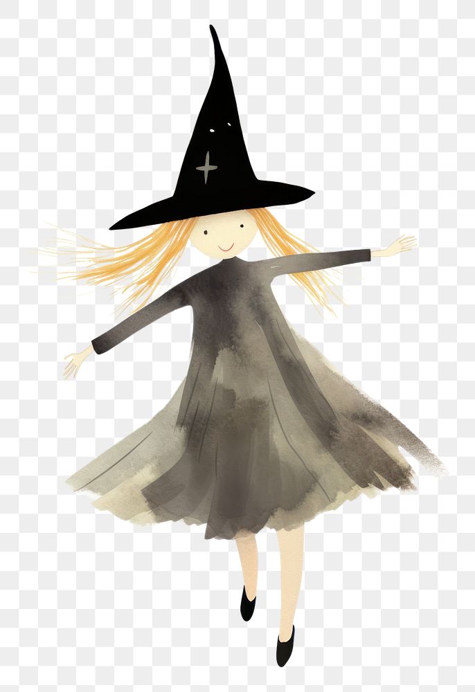 PNG Witch dancing adult white background representation. AI generated Image by rawpixel.