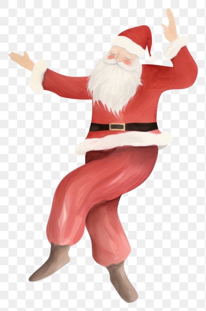 PNG Santa dancing christmas adult red. AI generated Image by rawpixel.